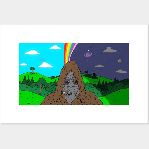 Sassy The Sasquatch with View Wall Art by Geometc Style